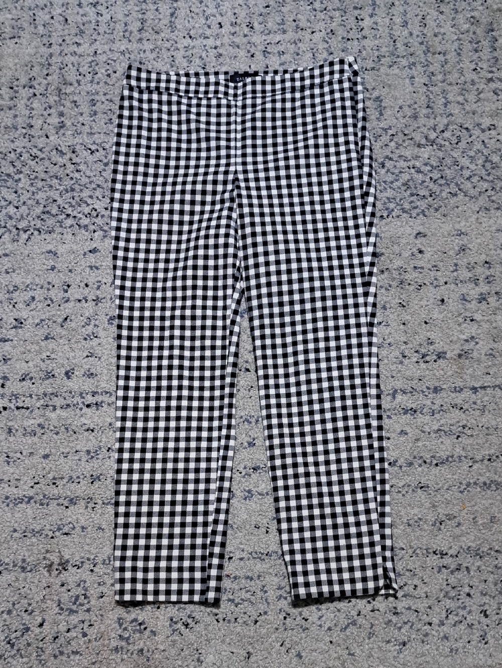 Talbots Black and White Gingham Ankle Pants